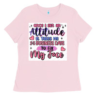 Bubblegum Pink small business Ladies Tee - MaliasSmallBusiness