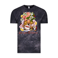 Cloud Black just a girl who loves tea gnome Vintage Tee - BarkalooDesign