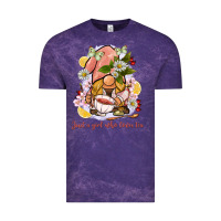 Cloud Purple just a girl who loves tea gnome Vintage Tee - BarkalooDesign