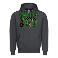 Smoke St. Patrick's Day Shamrock and roll Zipper Hoodie - OliviaCreatesArt