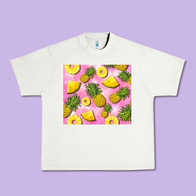 Pink Pineapple Urban Heavy Tee Designed By Barkaloodesign