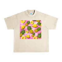 Sandshell pink pineapple Urban Heavy Tee - BarkalooDesign
