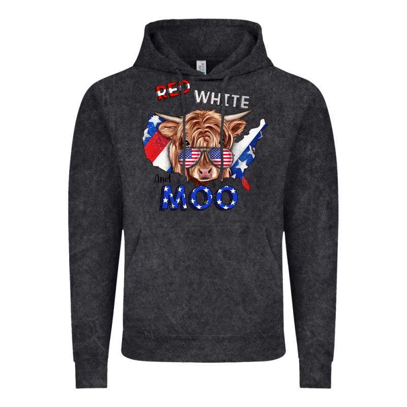 Red White And Moo Cow Vintage Hoodie by RanaPortraitStore | Teevron