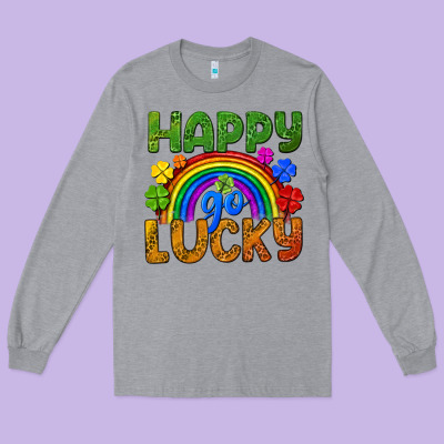 Happy Go Lucky Lgbtq+ Long Sleeve Tee Designed By Nancycooperartshop