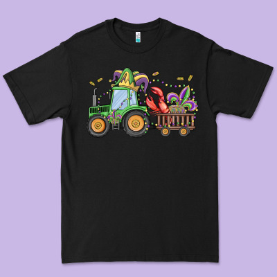 Mardi Gras Tractor Premium Tee Designed By Maliassmallbusiness