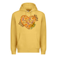 Antique Gold Western Autumn Heart Premium Hoodie - FaDigitalArtStudio