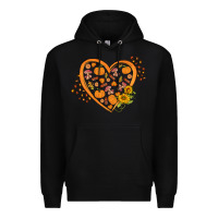 Black Western Autumn Heart Premium Hoodie - FaDigitalArtStudio