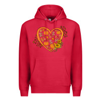 Cardinal Western Autumn Heart Premium Hoodie - FaDigitalArtStudio