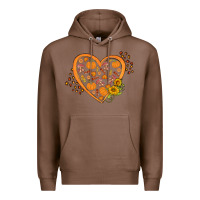 Chestnut Western Autumn Heart Premium Hoodie - FaDigitalArtStudio