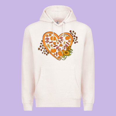 Western Autumn Heart Premium Hoodie Designed By Fadigitalartstudio