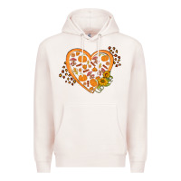 Pale Pink Western Autumn Heart Premium Hoodie - FaDigitalArtStudio