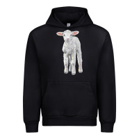 Black merino wool baby sheep Urban Hoodie - LillyAllenDesigns