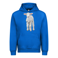 Cobalt merino wool baby sheep Urban Hoodie - LillyAllenDesigns