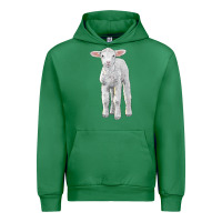 Emerald merino wool baby sheep Urban Hoodie - LillyAllenDesigns