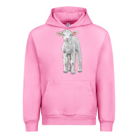 Fuchsia Pink merino wool baby sheep Urban Hoodie - LillyAllenDesigns