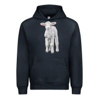 Navy merino wool baby sheep Urban Hoodie - LillyAllenDesigns