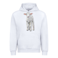 White merino wool baby sheep Urban Hoodie - LillyAllenDesigns