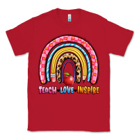 Red teach love inspire rainbow Classic Tee - Artiststas