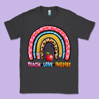 Teach Love Inspire Rainbow Classic Tee Designed By Artiststas