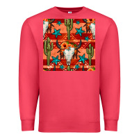Cardinal bull skull cactus seamless pattern Premium Sweatshirt - BundleAndBundleShop
