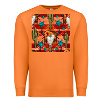Carrot bull skull cactus seamless pattern Premium Sweatshirt - BundleAndBundleShop