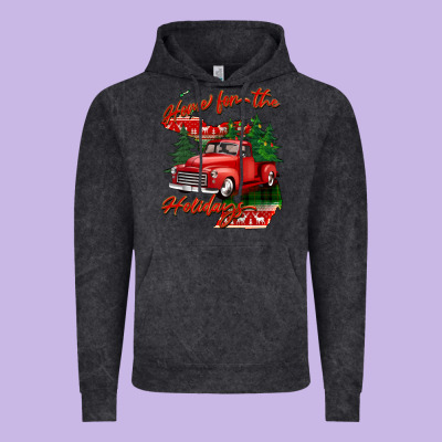 Home For The Holidays Michigan Vintage Hoodie Designed By Barkaloodesign