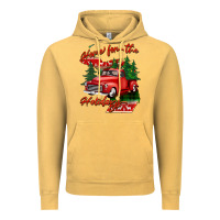 Vintage Mustard home for the holidays michigan Vintage Hoodie - BarkalooDesign
