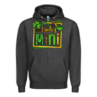 Charcoal Heather One lucky mini St. Patrick's Zipper Hoodie - OliviaCreatesArt