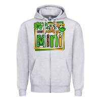 Heather Grey One lucky mini St. Patrick's Zipper Hoodie - OliviaCreatesArt