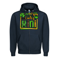 Navy One lucky mini St. Patrick's Zipper Hoodie - OliviaCreatesArt