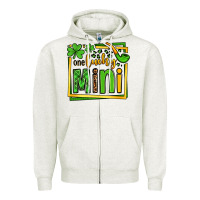 Oatmeal Heather One lucky mini St. Patrick's Zipper Hoodie - OliviaCreatesArt