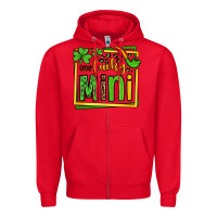 Red One lucky mini St. Patrick's Zipper Hoodie - OliviaCreatesArt