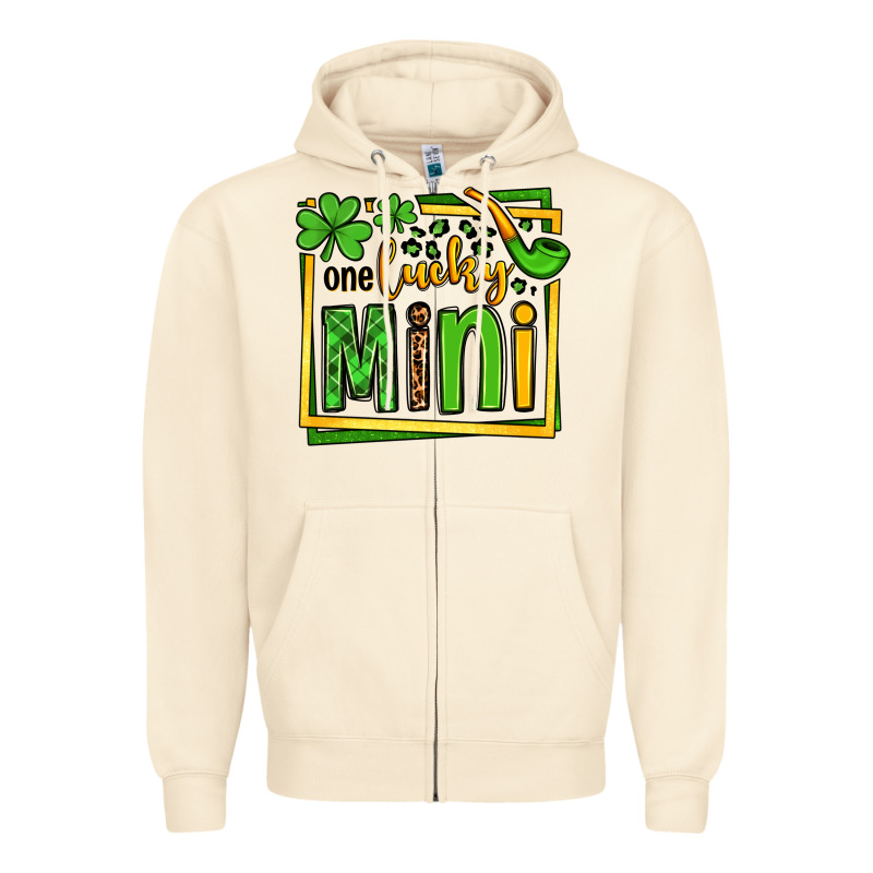 One Lucky Mini St. Patrick's Zipper Hoodie by OliviaCreatesArt | Teevron
