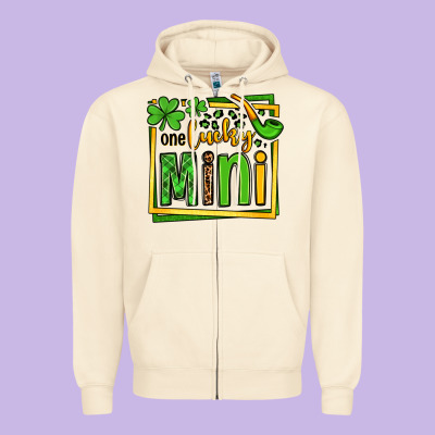 One Lucky Mini St. Patrick's Zipper Hoodie Designed By Oliviacreatesart