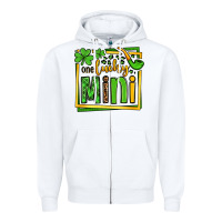 White One lucky mini St. Patrick's Zipper Hoodie - OliviaCreatesArt