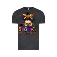 Vintage Black one spooky hair stylist Vintage Tee - BarkalooDesign