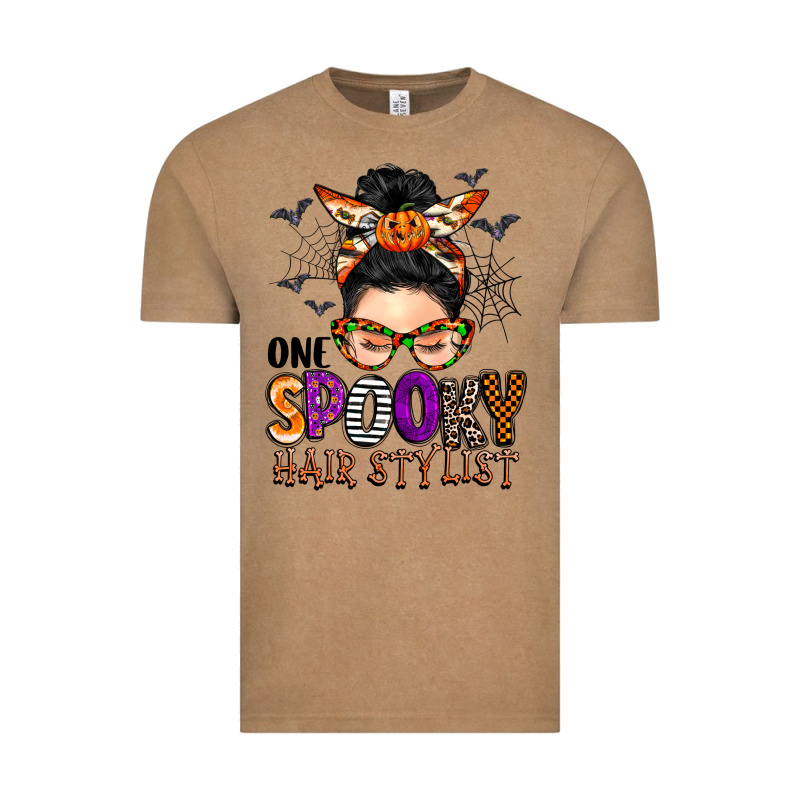 One Spooky Hair Stylist Vintage Tee by BarkalooDesign | Teevron
