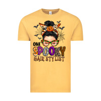 Vintage Mustard one spooky hair stylist Vintage Tee - BarkalooDesign