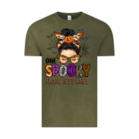 Vintage Olive one spooky hair stylist Vintage Tee - BarkalooDesign