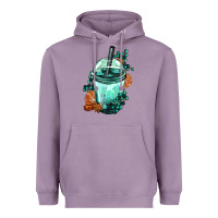 Lavender Winter Bobba Cup Heavyweight Hoodie - FaDigitalArtStudio