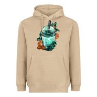 Mushroom Winter Bobba Cup Heavyweight Hoodie - FaDigitalArtStudio