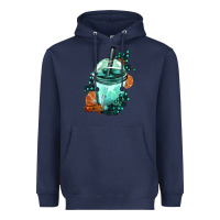 Navy Winter Bobba Cup Heavyweight Hoodie - FaDigitalArtStudio