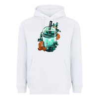White Winter Bobba Cup Heavyweight Hoodie - FaDigitalArtStudio
