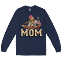 Navy Baseball Mom Long Sleeve Tee - NancyCooperArtShop