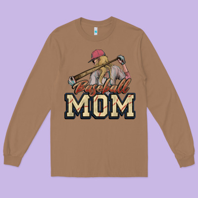 Baseball Mom Long Sleeve Tee Designed By Nancycooperartshop