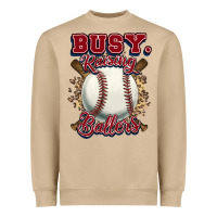 Mushroom Busy raising ballers Heavyweight Sweatshirt - HowdyJamesFarm