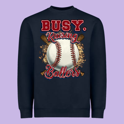 Busy Raising Ballers Heavyweight Sweatshirt Designed By Howdyjamesfarm