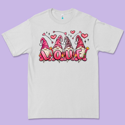 Love Gnomes Valentine's Day Premium Tee Designed By Maliassmallbusiness