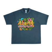 Midnight Navy aloha summer Urban Heavy Tee - BarkalooDesign