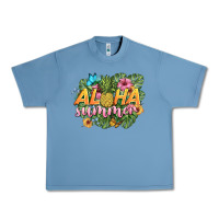 Pebble Blue aloha summer Urban Heavy Tee - BarkalooDesign